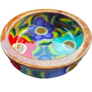 Hand Painted Wooden Bowl